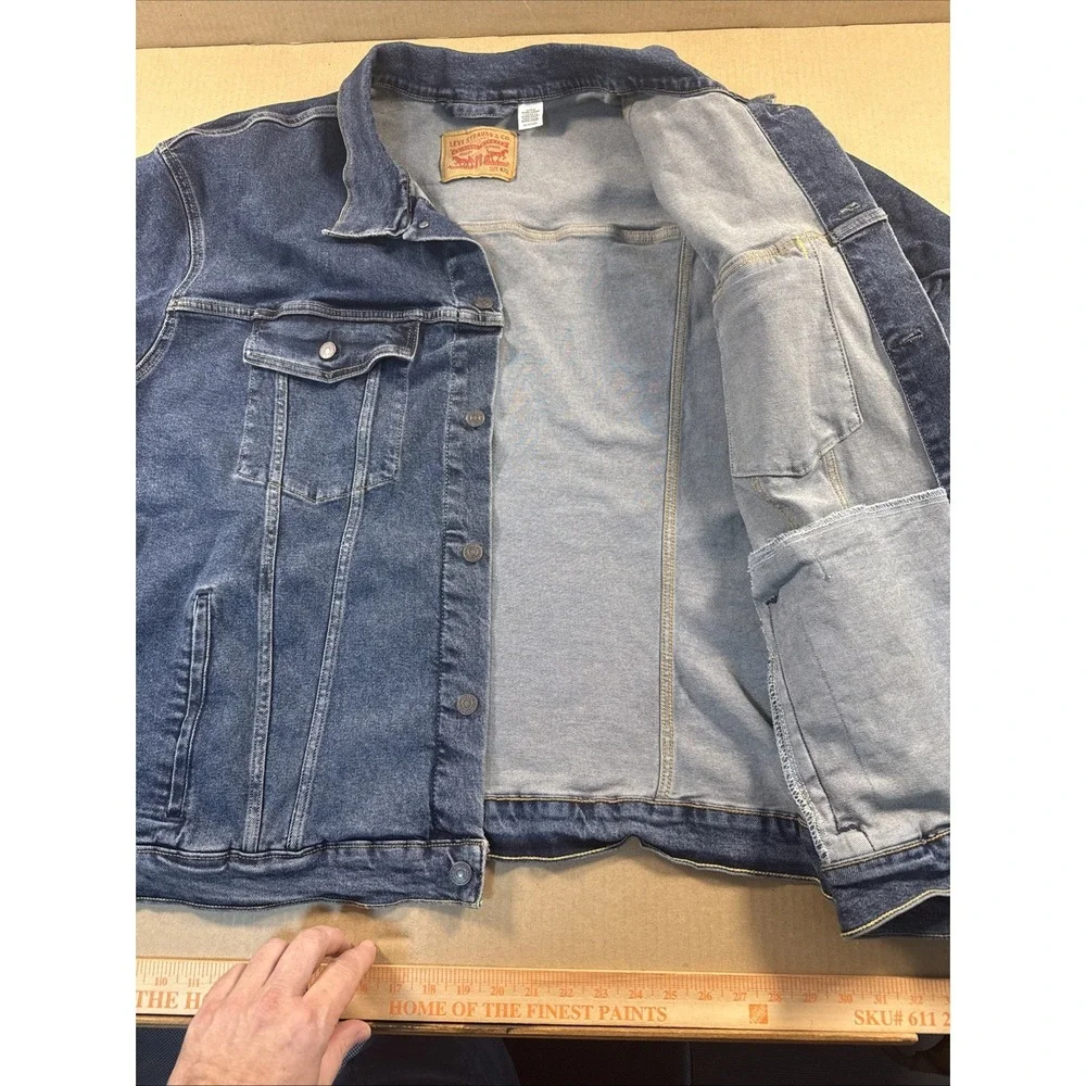 Levi's Button Up Denim Jacket Size 6XL Mens Trucker Style